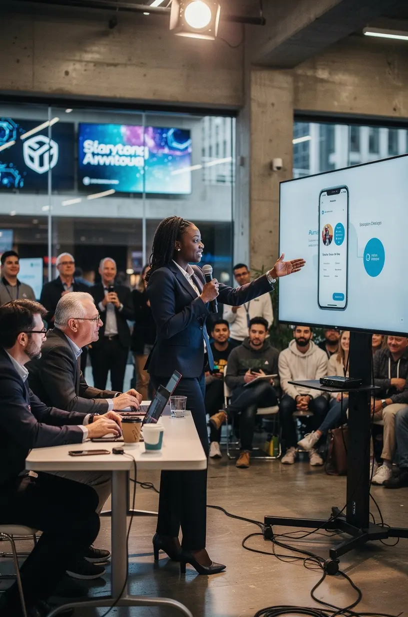 Community members planting in a vibrant garden